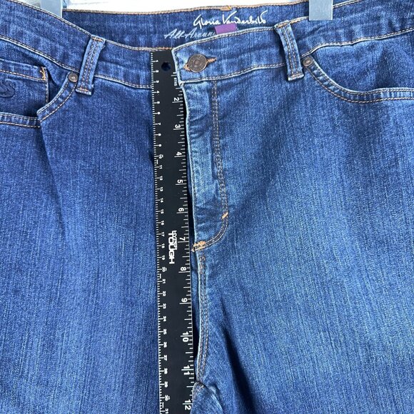 Gloria Vanderbilt Amanda 2.0 Straight Jeans All Around Slimming Womens Blue 14 - Picture 7 of 11
